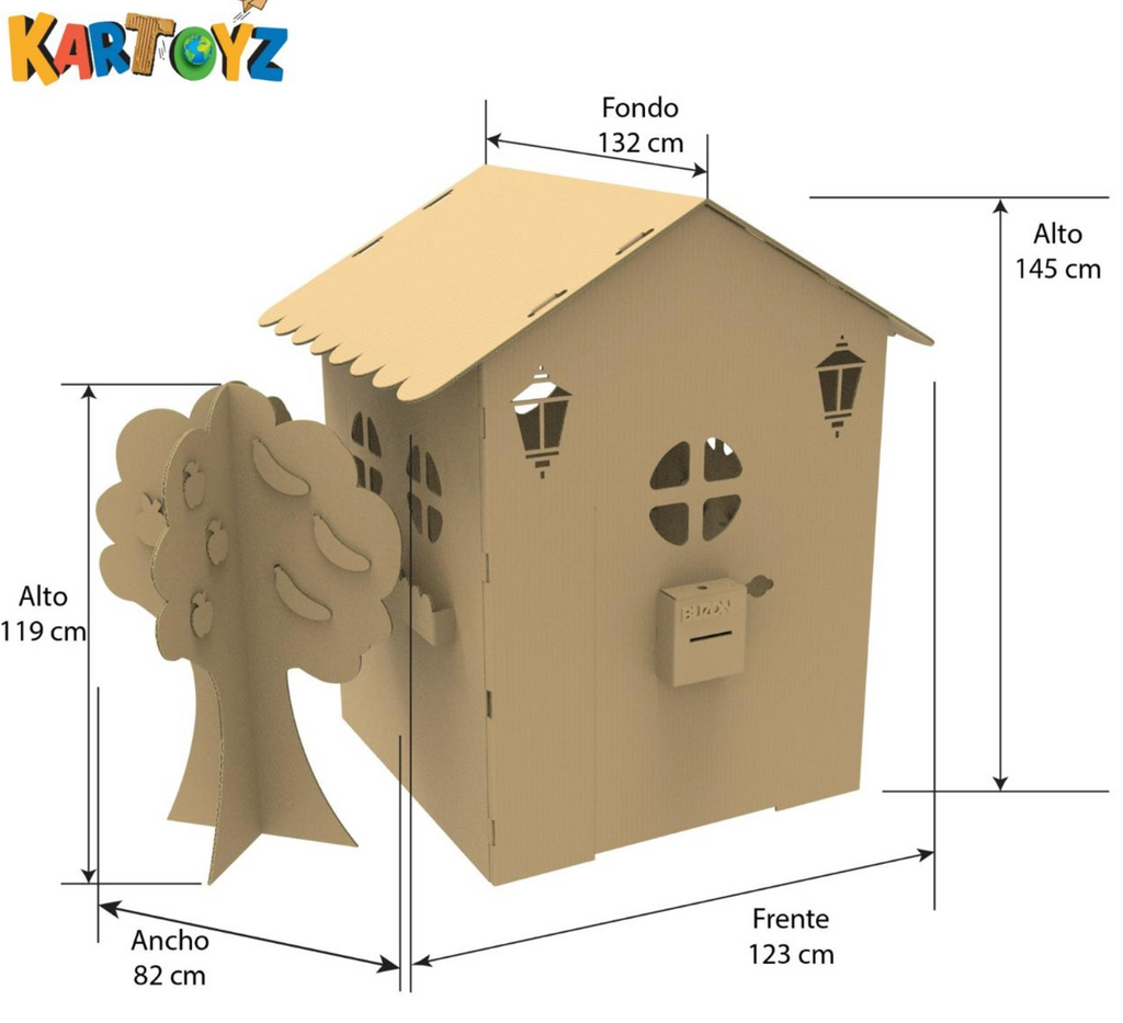 Casa del árbol con buzón