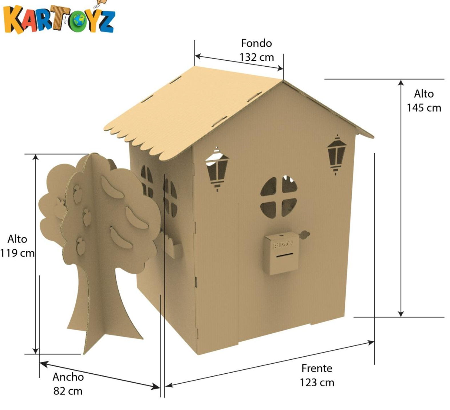 Casa del árbol con buzón