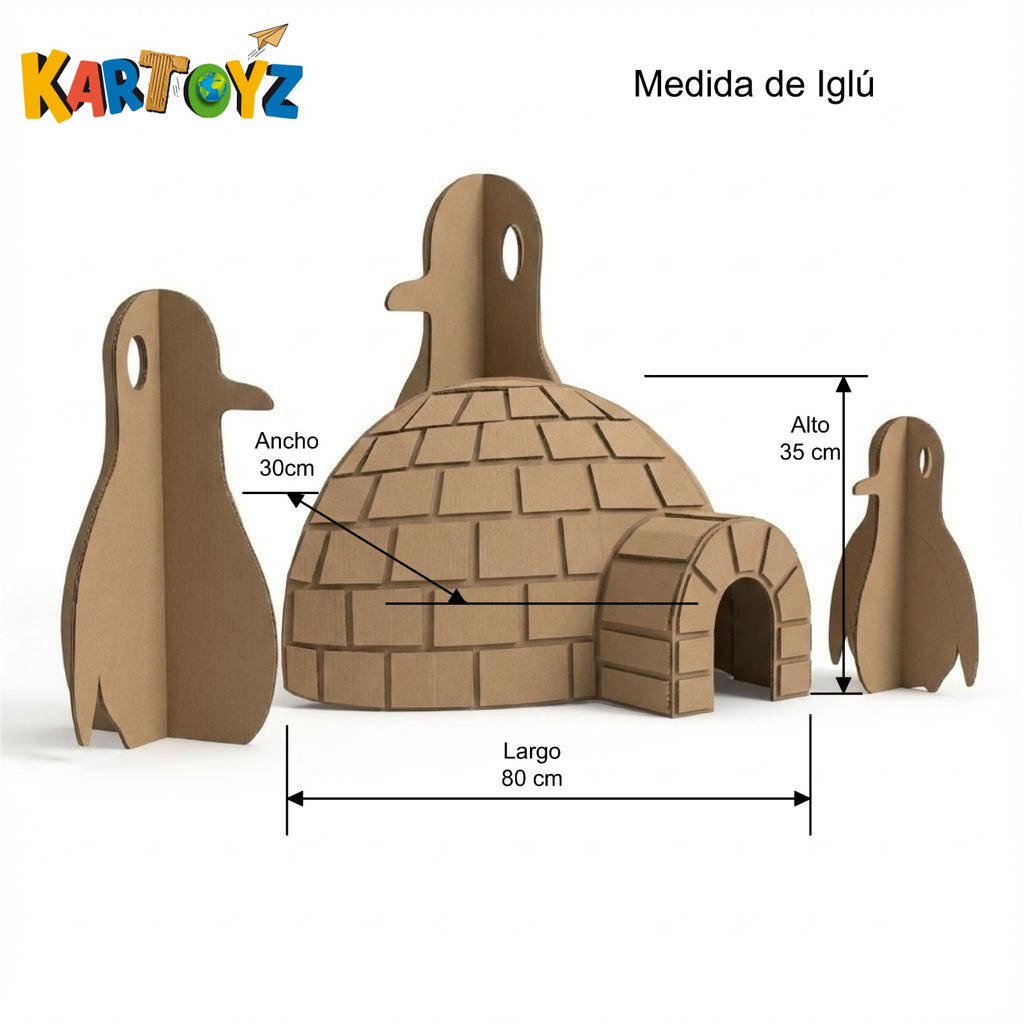 Iglú con pingüinos