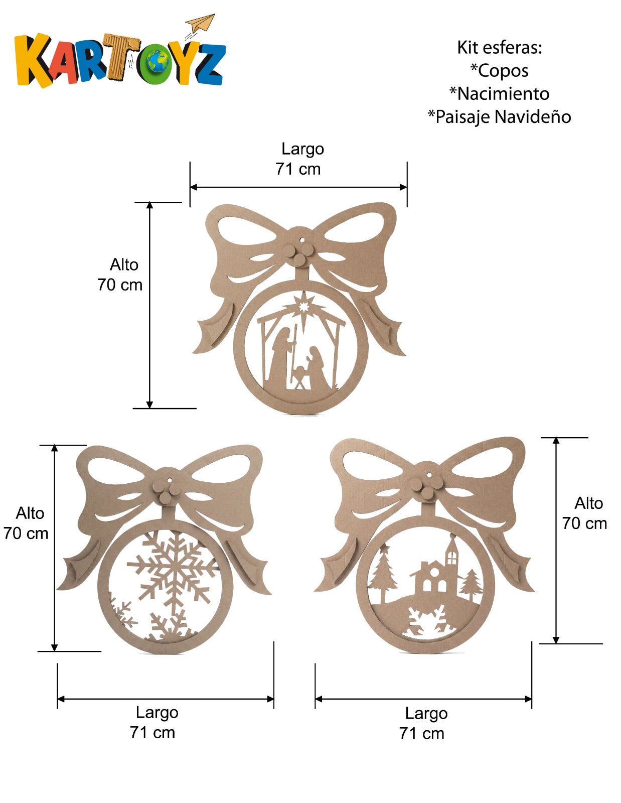 Set esferas con moño