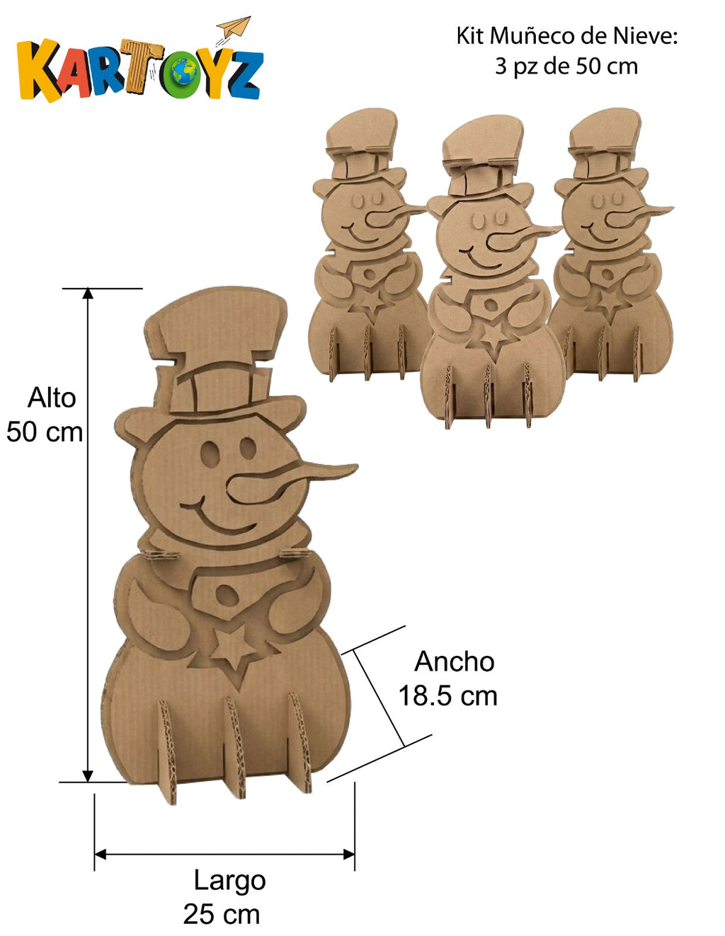 Muñeco de nieve 50 cm