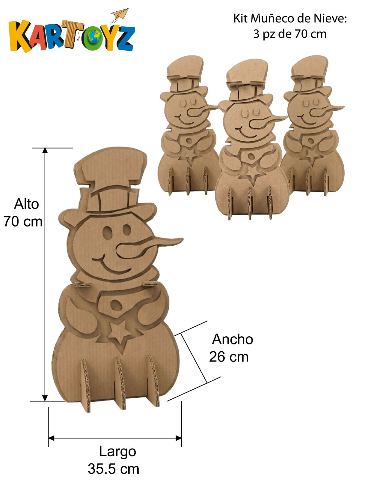 Muñeco de nieve 70 cm