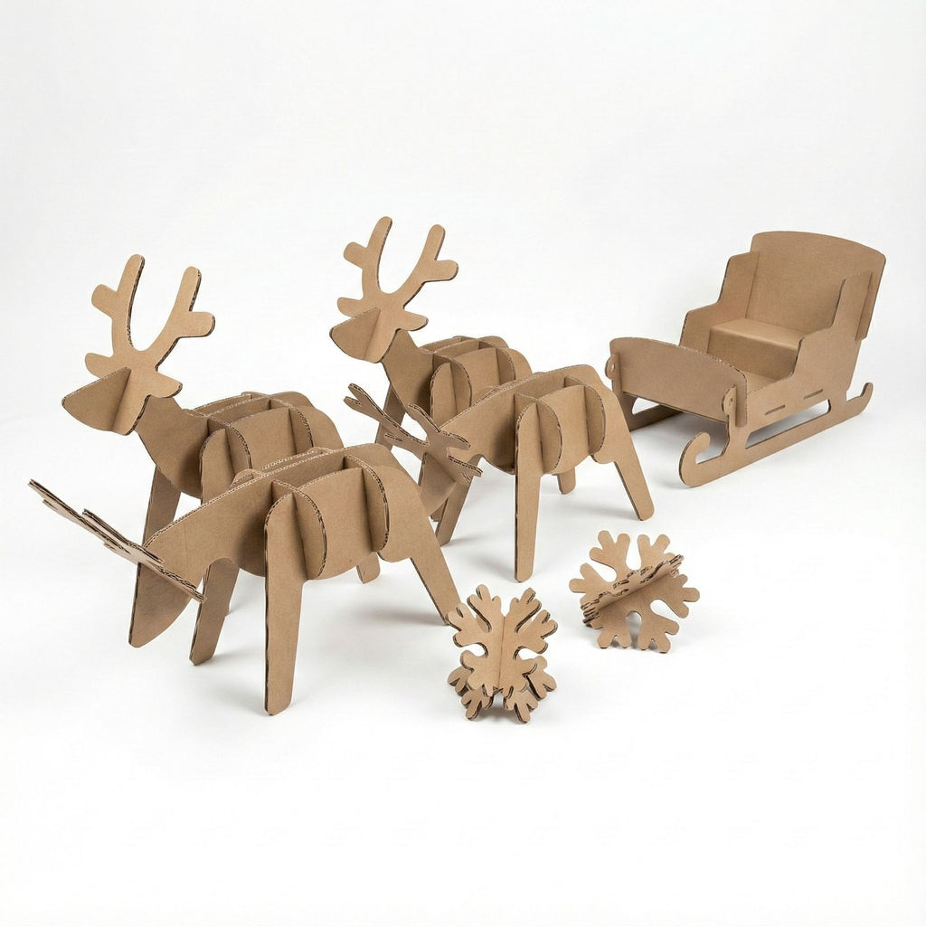 Set trineo, renos y copos